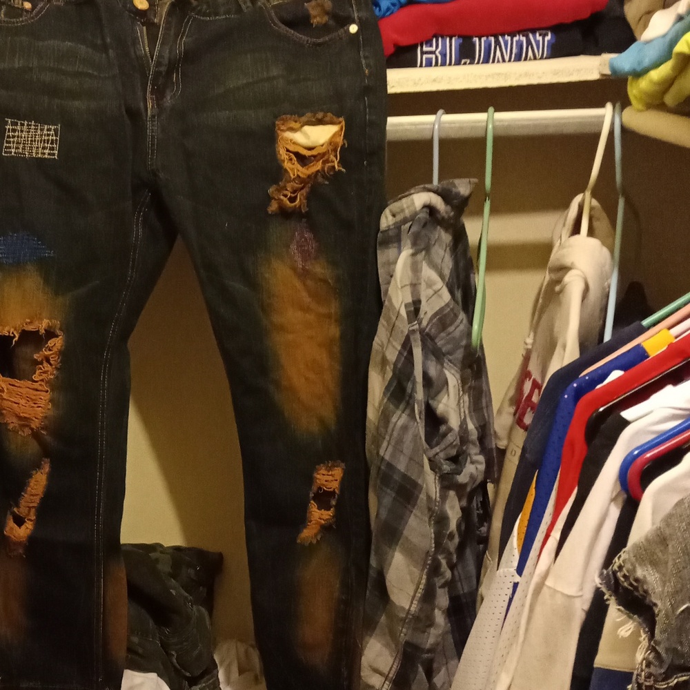 Fashion quality thrashed denim